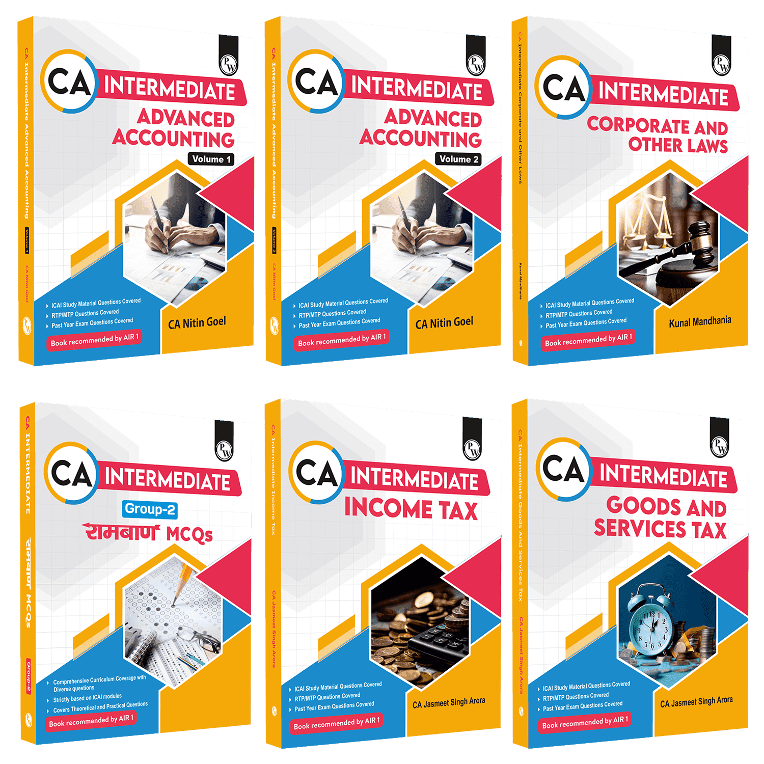 CA Intermediate Group 1 Advanced Accounting, Corporate & Other Laws, Income Tax, Goods & Services Tax, Ramban MCQs Combo Set of 6 Books Latest Syllabus For January 2026 Exams