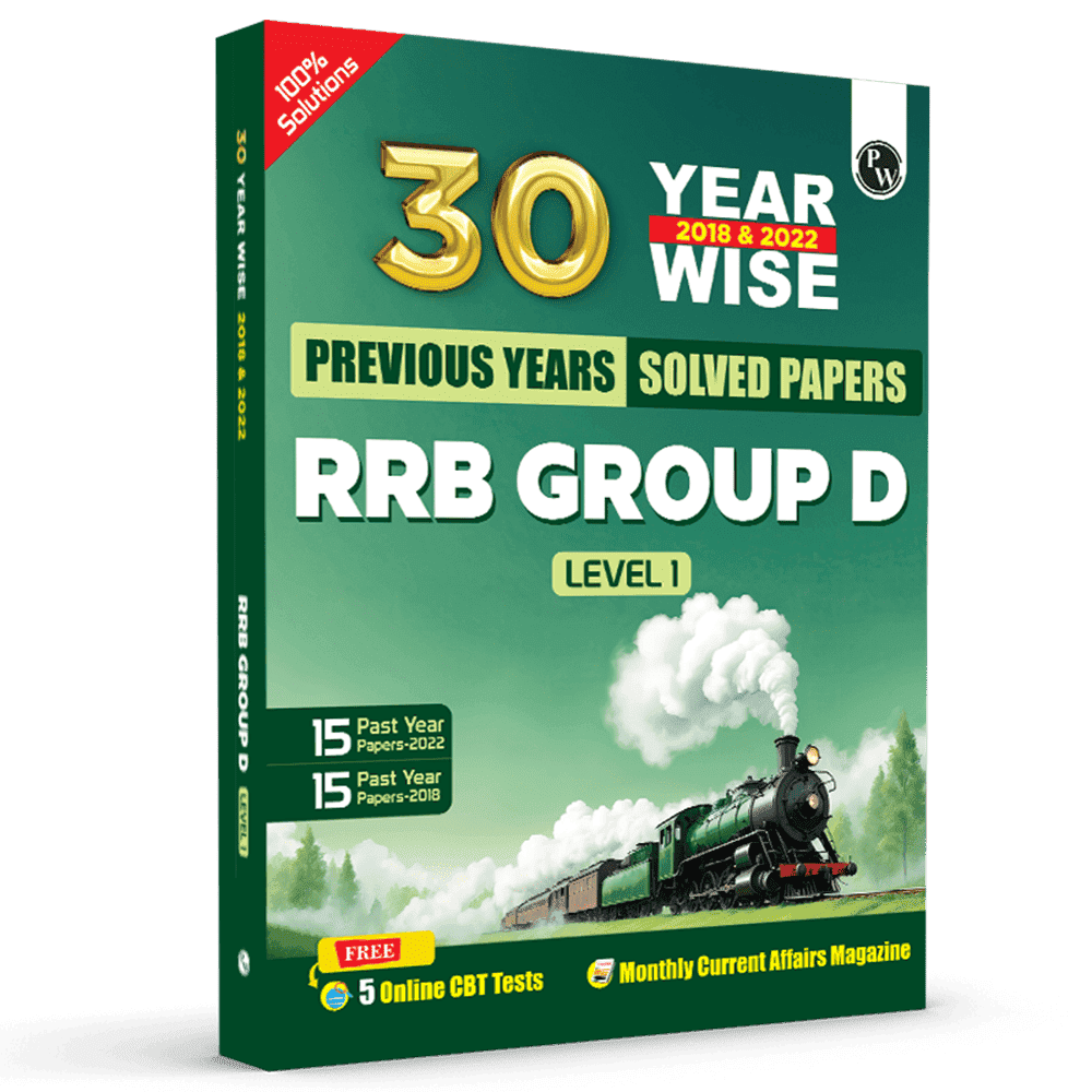 30 RRB Group D Level 1 Previous Years Solved Papers (2018 & 2022) with 5 Online Mock Tests For Exam 2024-2025 | Yearwise PYQs | Fully Solved | English Edition