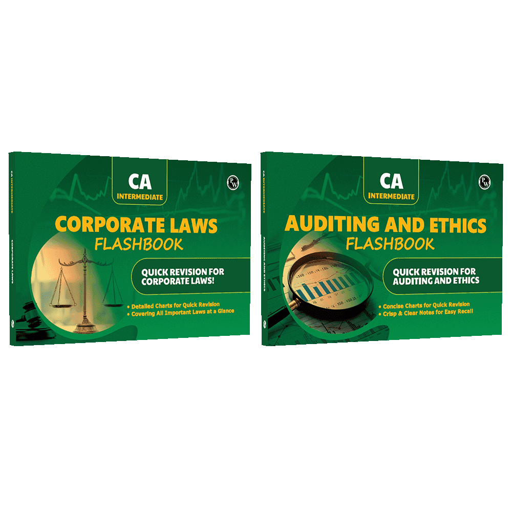 CA Intermediate Flashbook - Corporate & Other Laws and Auditing & Ethics Combo Set of 2 Books | Detailed Charts For Quick Revision | Crisp & Clear Notes For Easy Recall