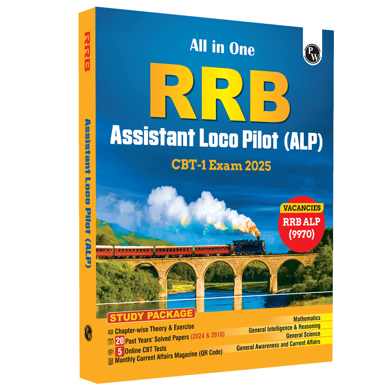 All in one RRB Assistant Loco Pilot (ALP) 2025 CBT-1 Study Package with Chapterwise Theory and Exercises | 20 Previous Solved Papers 2024 & 2018 (PYQs) and 5 Online CBT Tests
