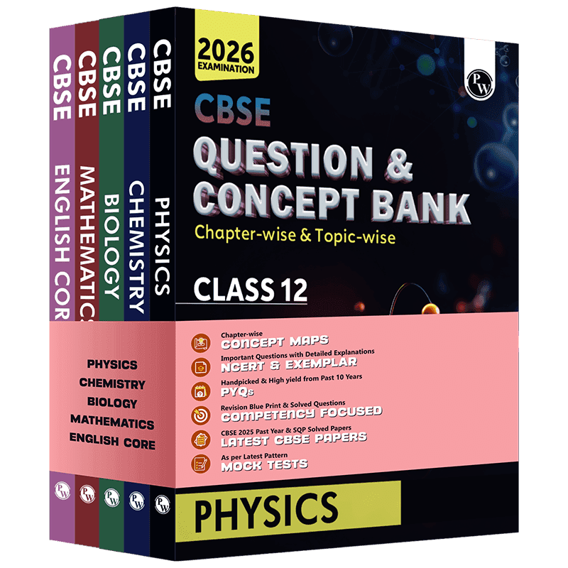 CBSE Question & Concept Bank (QCB) Class 12 Physics, Chemistry, Mathematics, Biology, English Core Combo Set of 5 Books Chapter-wise and Topic-wise Solved Questions For 2026 Exams