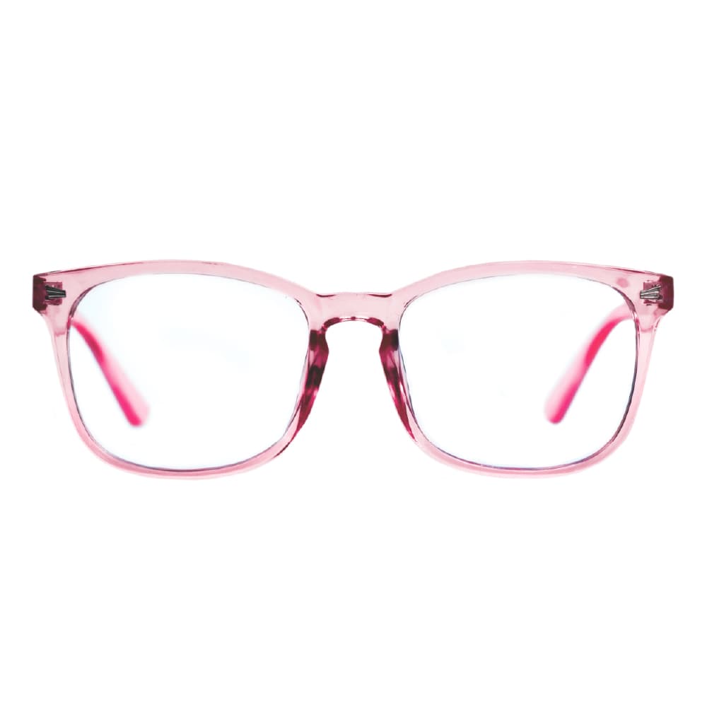 NAZARIYA Blue Ray Protection Glasses | Stylish Zero Power Glasses for Men & Women | UV Filter Glasses | Computer Glasses for Eye Protection | Lightweight | Pink