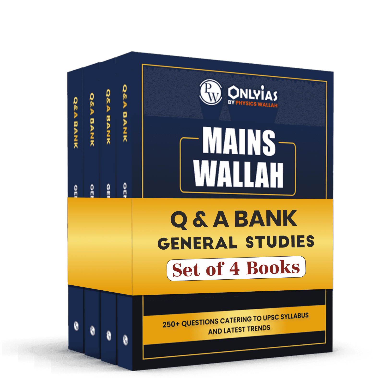 UPSC Mains Wallah Q & A Bank General Studies Papers 1 to 4 Combo Set of 4 Books For Civil Services Mains Exams