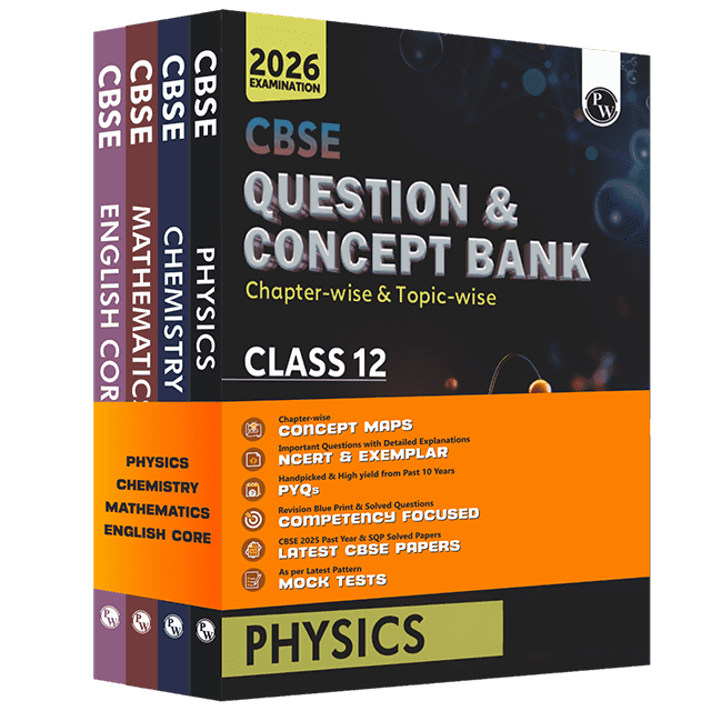 CBSE Question & Concept Bank (QCB) Class 12 Physics, Chemistry, Mathematics and English Combo Set of 4 Books Chapter-wise and Topic-wise Solved Questions For 2026 Exams