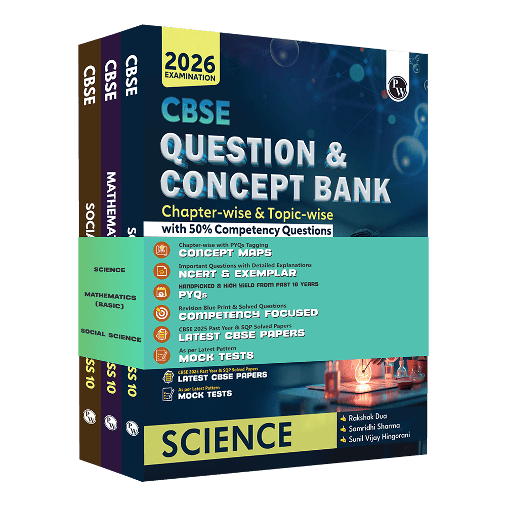 CBSE Question & Concept Bank (QCB) Class 10 Science, Mathematics (Basic) and Social Science Combo Set of 3 Books Chapterwise & Topicwise Solved Questions For 2026 Exams