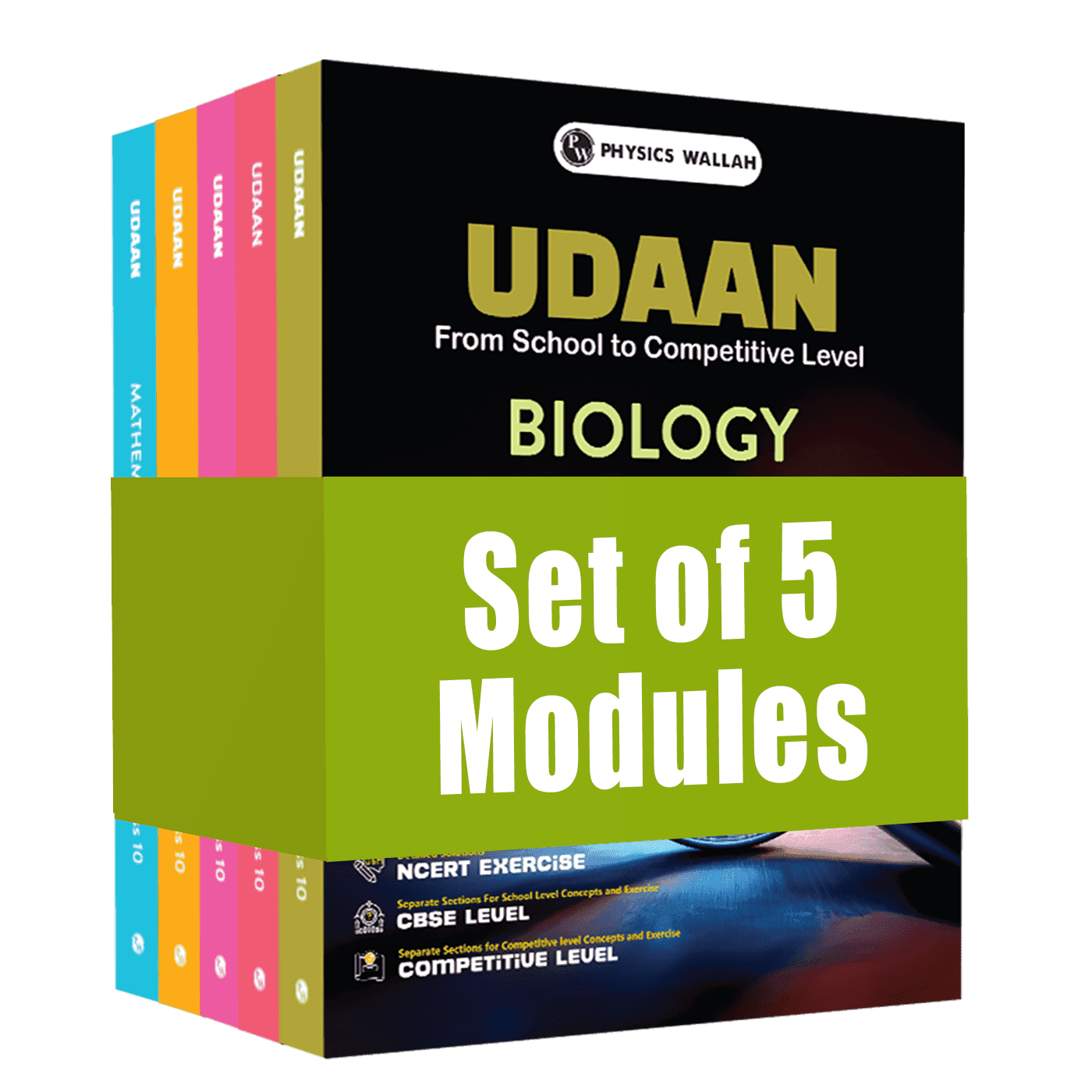 Udaan For Class 10 Physics, Chemistry, Mathematics Part A & B, Biology Combo Set of 5 Books (2025 Edition)