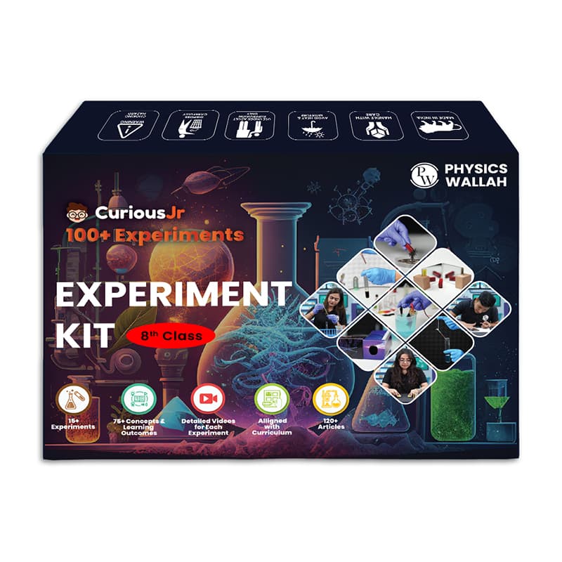 Curious Jr. Science Experiment Kit For Class 8th - CBSE and NCERT Topics based Experiments with Video Tutorials and Manual (Multicolor) | Science Project Kit