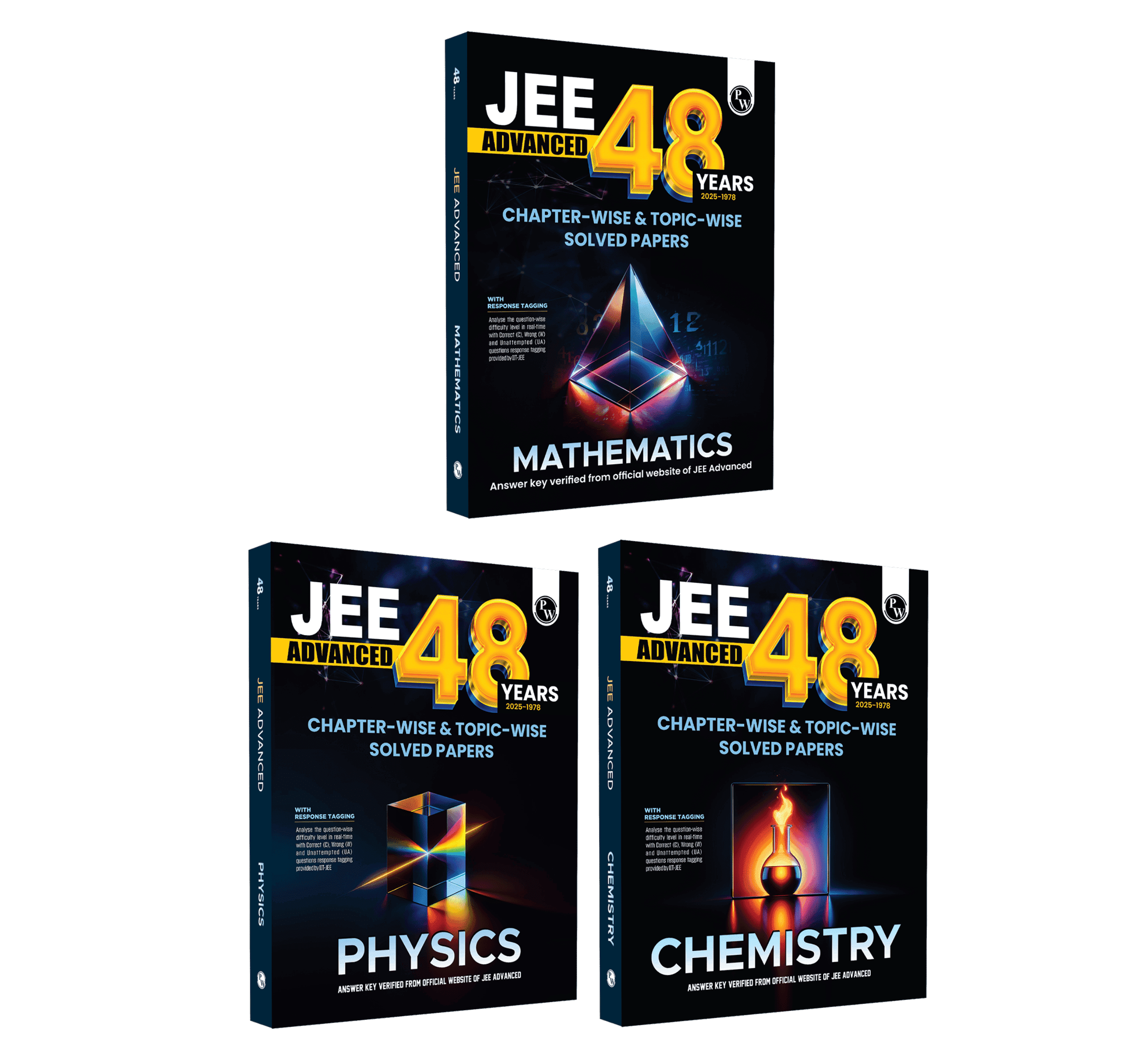 48 Years JEE Advanced Physics, Chemistry, Mathematics Combo Set of 3 Books Chapterwise & Topicwise Solved Papers (1978-2025) | PYQ with Detailed Solutions