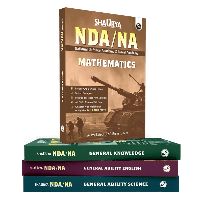 Shaurya NDA/NA General Ability Mathematics, General Ability Science, General Ability English and General Knowledge Combo Set of 4 Books with Latest 2024 Solved Paper For 2024-25 Examination