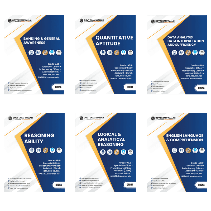 .Banking Drona Modules Combo Set of 6 Books | For Banking 2025 Exams | Latest Exam Pattern | Topicwise MCQs, Short Tricks, Detailed Solutions with Examples
