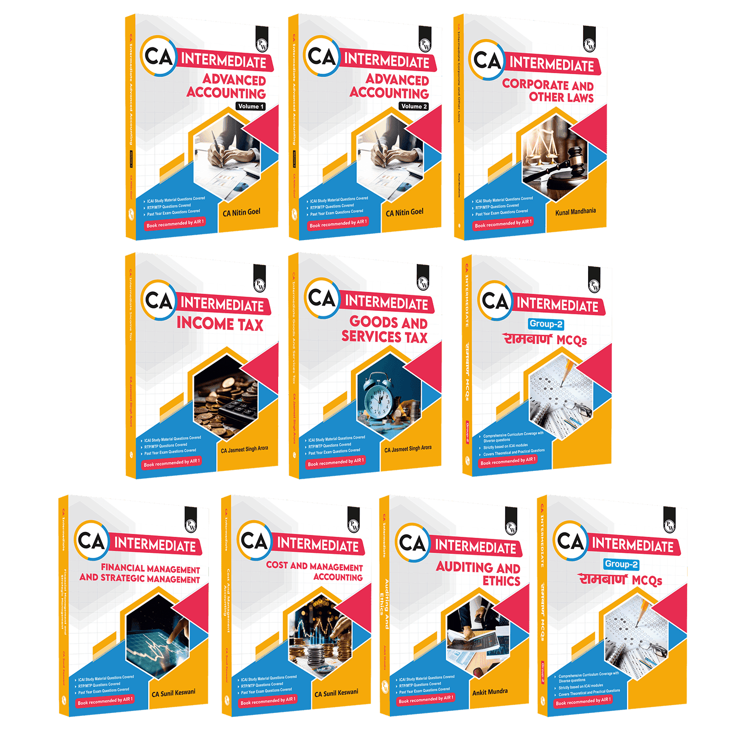 CA Intermediate Group 1 and 2 (All Subjects) Ramban MCQ's Group 1 & 2 Combo Set of 10 Books l Latest Syllabus For January 2026 Exams