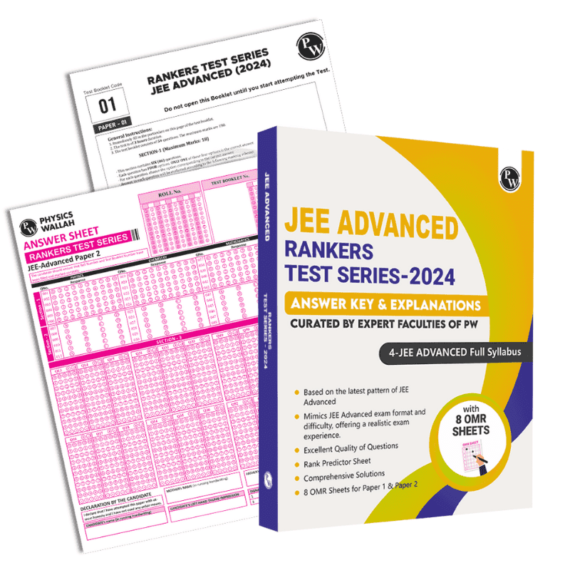 JEE Advanced Rankers Test Series - 2024 with Latest Pattern | 4 Full Syllabus (Class 11th & 12th) | OMR Sheet, Detailed Solutions, Rank Predictor