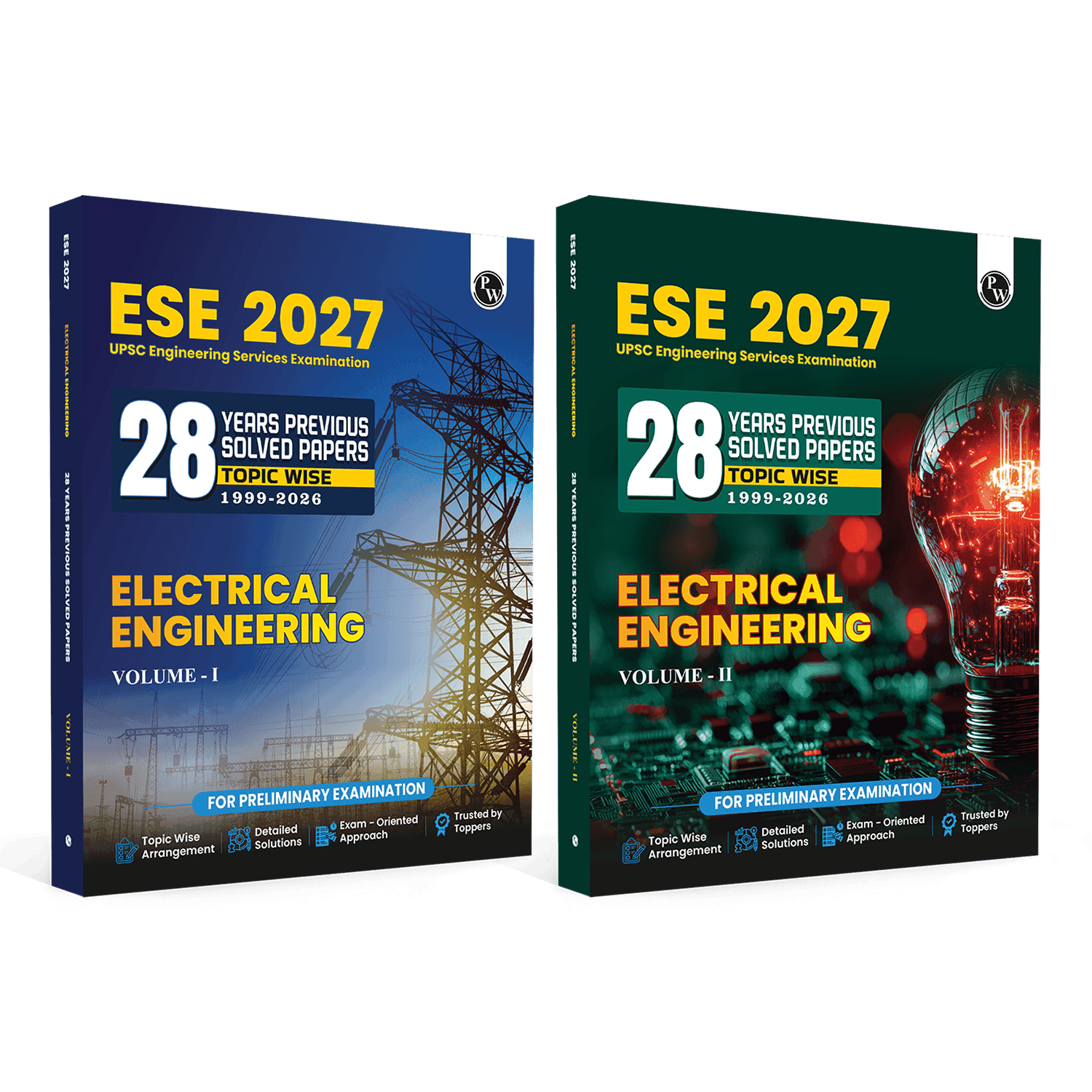  UPSC ESE 2027 Topicwise 28 Previous Years Solved Questions Electrical Engineering Preliminary Examination Volume 1 & 2 Combo Set of 2 Books