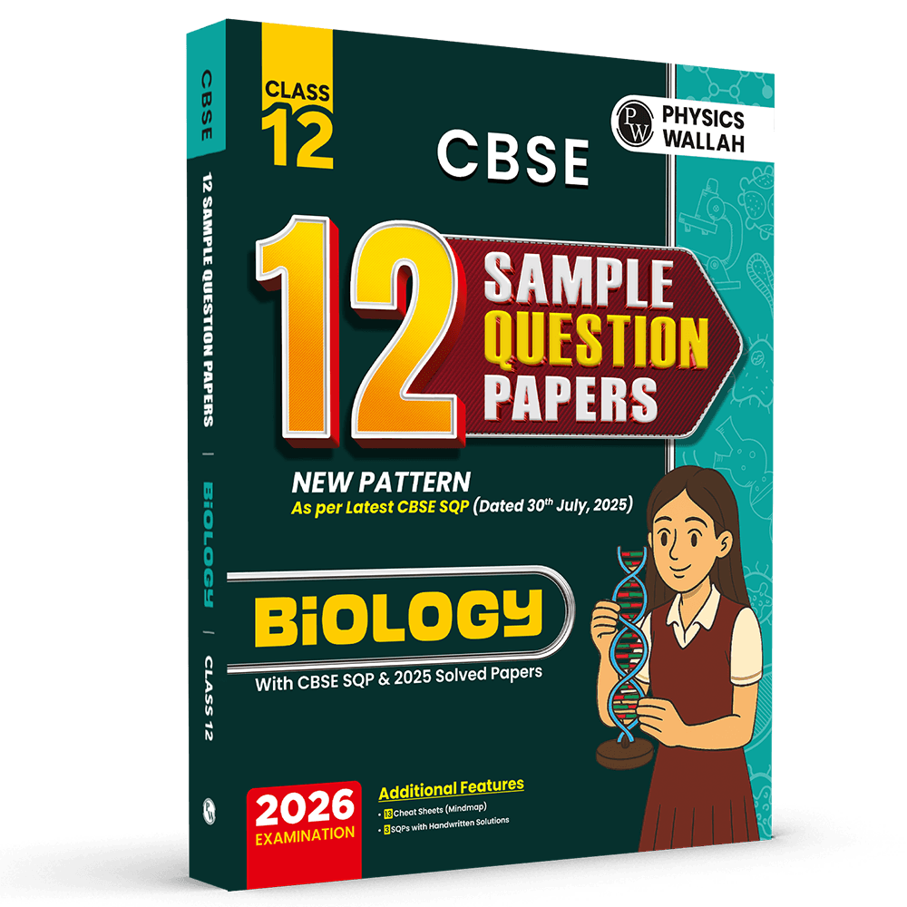 CBSE 12 Sample Question Papers Class 12 Biology For 2026 Board Exam (As Per Latest SQP Dated 30 July 2025) | 2025 Solved Paper, Mind Maps, Stepwise Marking