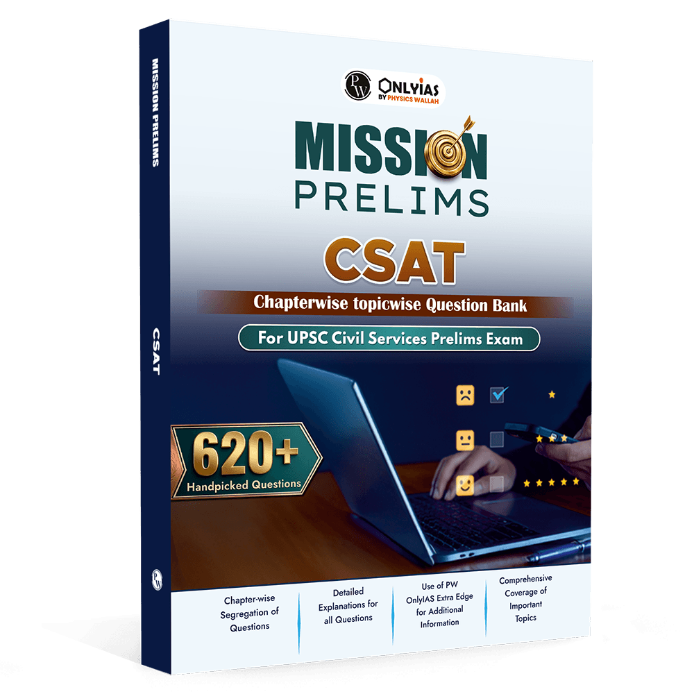  UPSC Mission Prelims CSAT Chapterwise Topicwise Question Bank | 620+ Handpicked Questions & Important Topics Covered with Detailed Explanation