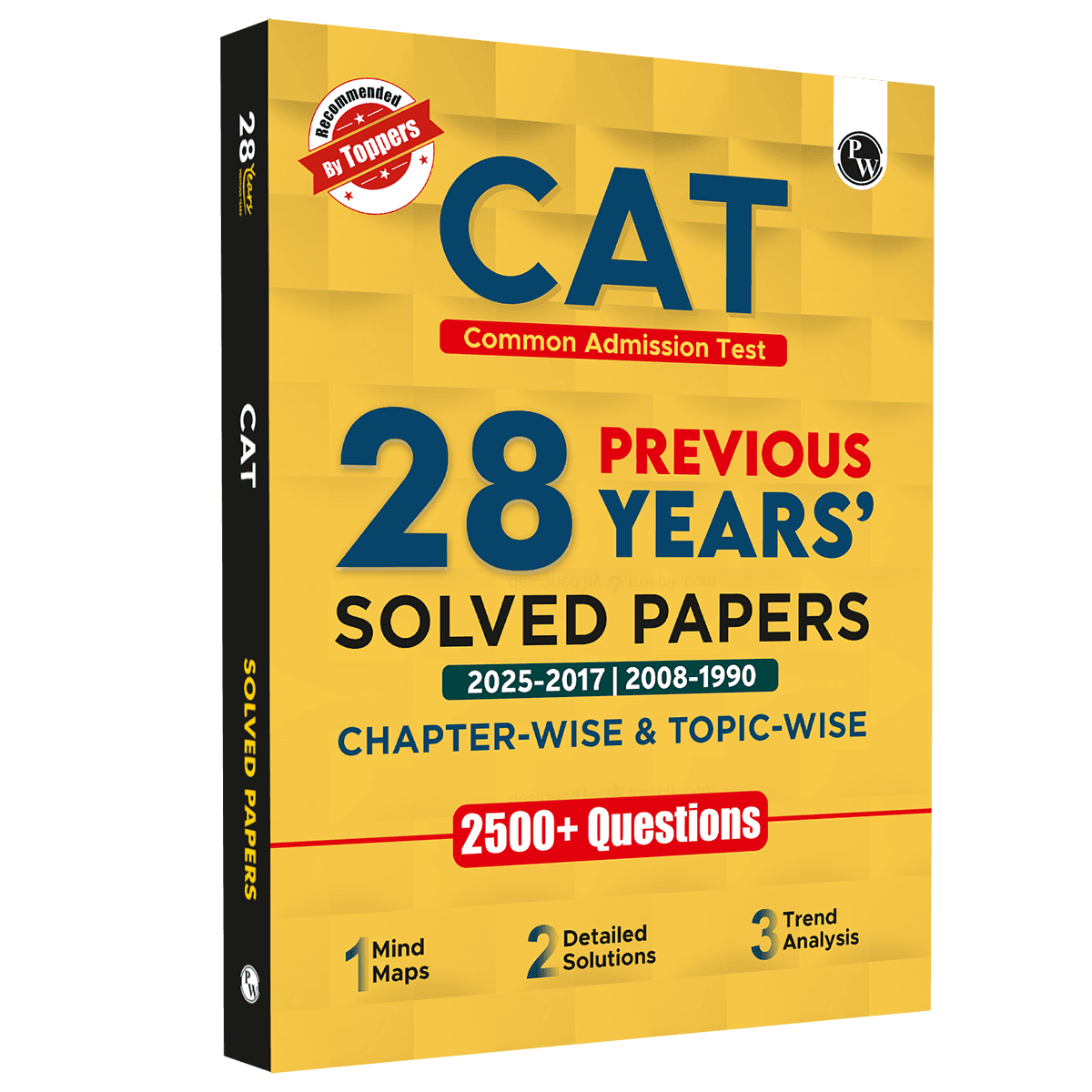 PW CAT PYQ 28 Years Chapterwise & Topicwise Previous Years Solved Papers PYQ Book For 2026 Exams | 2500+ Questions, Mind Maps, Detailed Solutions, Trend Analysis