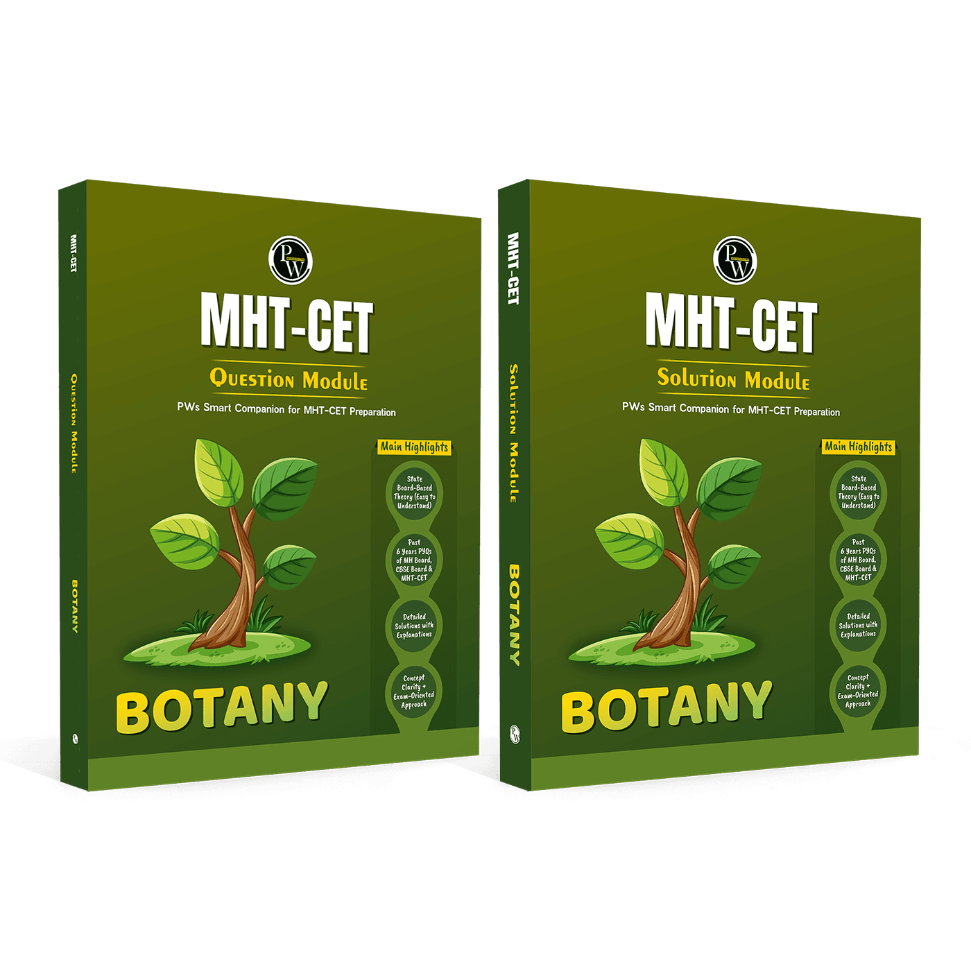 PW Maharashtra Board MHT-CET Botany Question Bank & Solution Booklet Set of 2 Books | Theory plus PYQs of MHCET, CBSE & MH Boards | Detailed Solution Explanations 