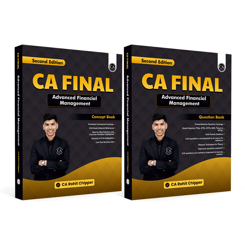 PW CA Final - Advanced Financial Management By CA Rohit Chipper Combo of 2 Books (May 27 & Onwards) | ICAI Aligned Concept Book & Question Bank
