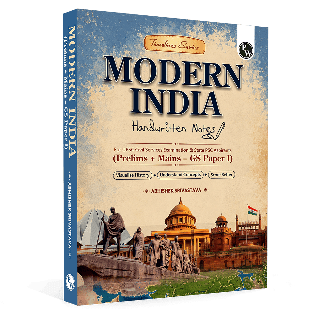 PW UPSC Books 2026 Modern India Handwritten Notes By Abhishek Srivastava | PYQs, Maps & Exam Oriented Notes| Ideal for UPSC (Prelims, Mains & GS I) & State PSC Exams