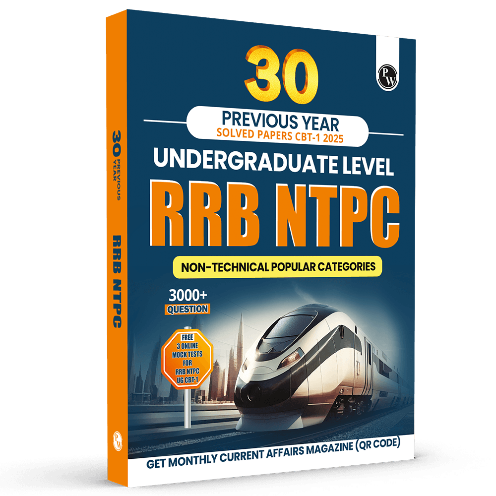 RRB NTPC Undergraduate 30 Previous Year Solved Papers CBT-1 2025 (PYQ) | 3000+ Questions | 3 Online Mock Tests for Exam 2026 | English Medium