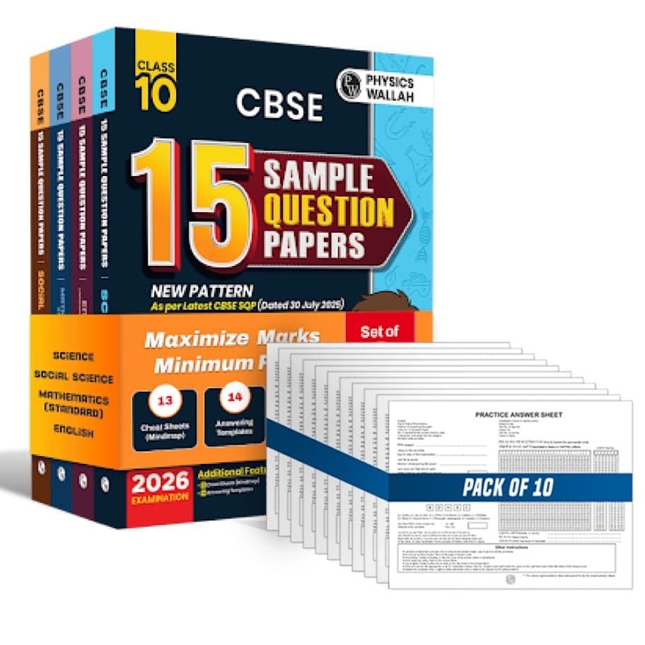 CBSE Class 10 Sample Papers Combo of 4 Books - Science, Maths, English & Social Science for 2026 Exams And Set of 10 Answer Sheets.