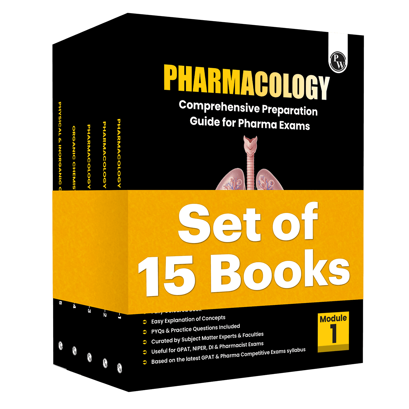 Pharma GPAT Pharmaceutics, Chemistry, Pharmacology, HAP & Pathophysiology Combo Set of 15 Books For NIPER, DI & Pharmacist Exams | Fully Coloured Book