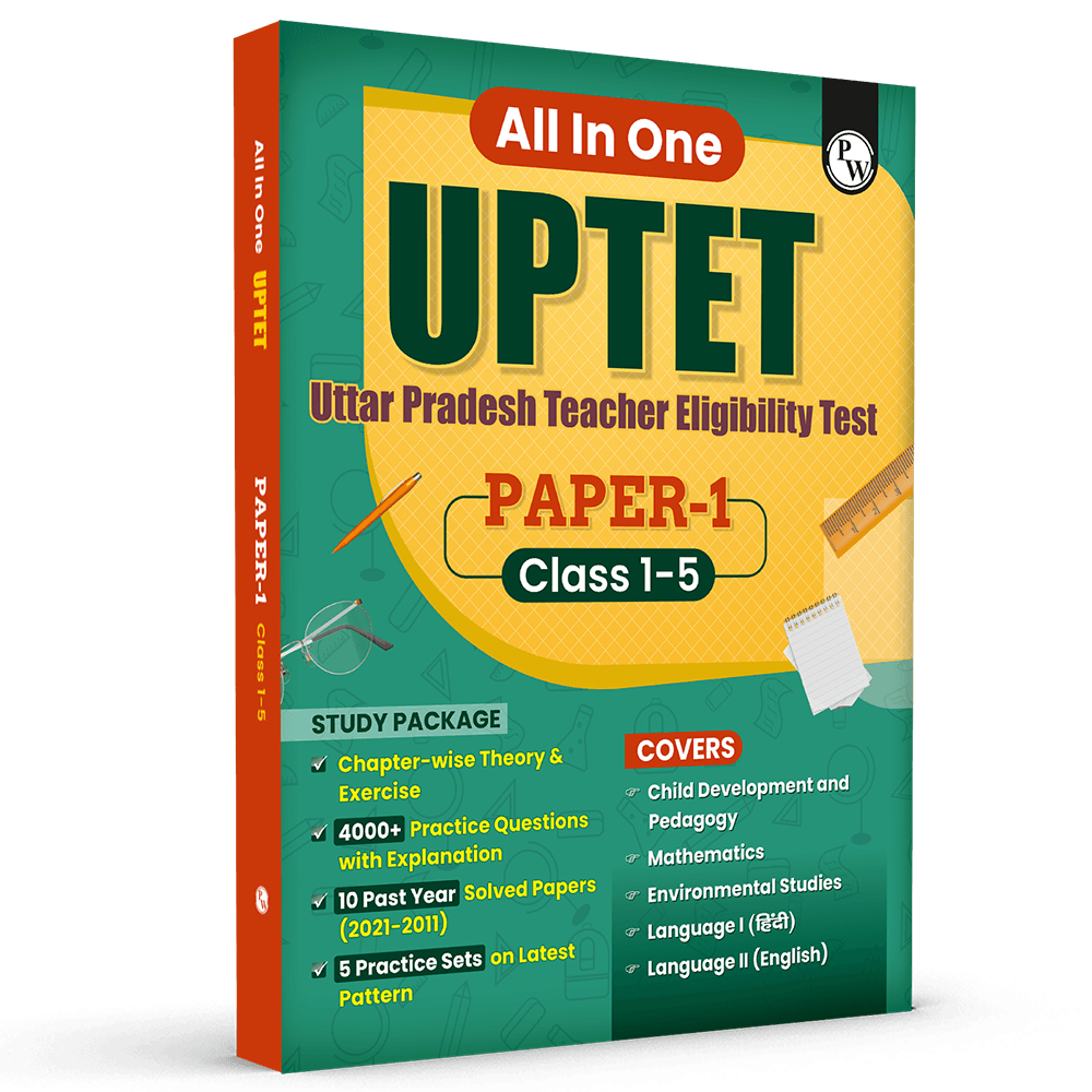  PW All In One UPTET Paper 1 Class 1-5 Teacher Eligibility Test Exam 2026 | Chapterwise Theory & Exercise | CDP, EVS, Maths, English, Hindi | 4000+ Questions,10 Past Papers (PYQ), 5 Practice Sets