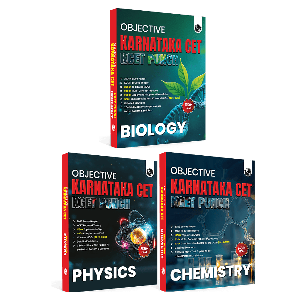 Karnataka CET (KCET) Objective NCERT Punch Physics, Chemistry and Biology Combo Set of 3 Books For KCET 2027 Exam l Topicwise Theory with 11200+ MCQs | KCET 10 Years PYQs and Mock Tests