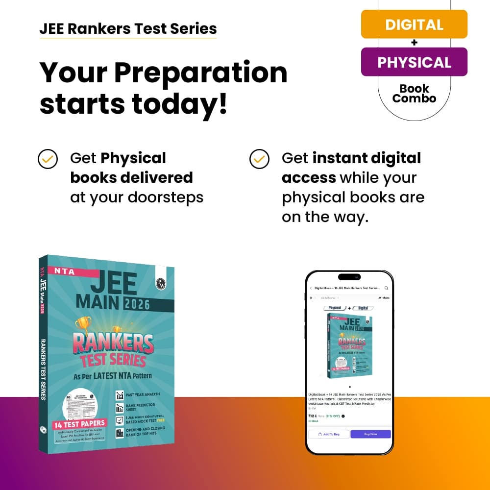Digital Book + 14 JEE Main Rankers Test Series 2026 As Per Latest NTA Pattern | Elaborated Solutions with Chapterwise Weightage Analysis & CBT Test & Rank Predictor