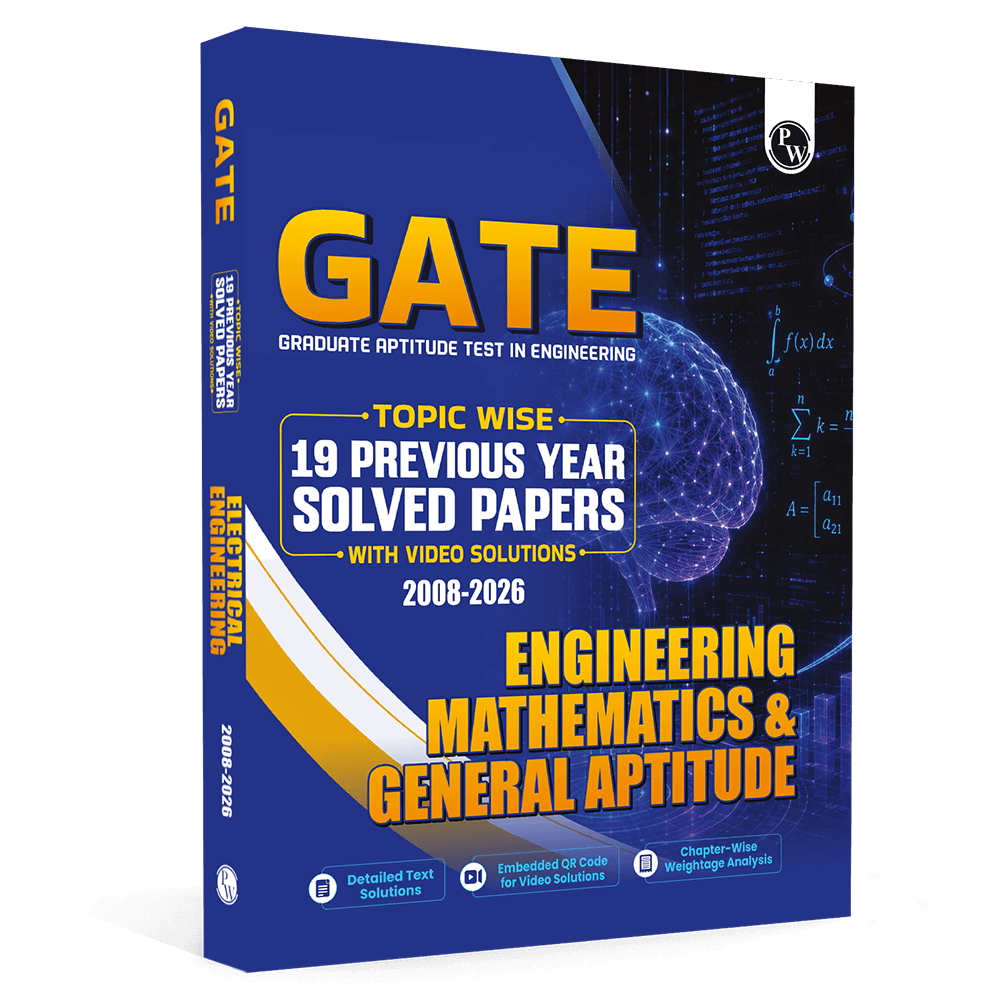  GATEWALLAH Engineering Mathematics & General Aptitude Topicwise Previous Year Solved Papers (2026 - 2008) with Video Solutions For 2027 Exams | Detailed Text Solutions