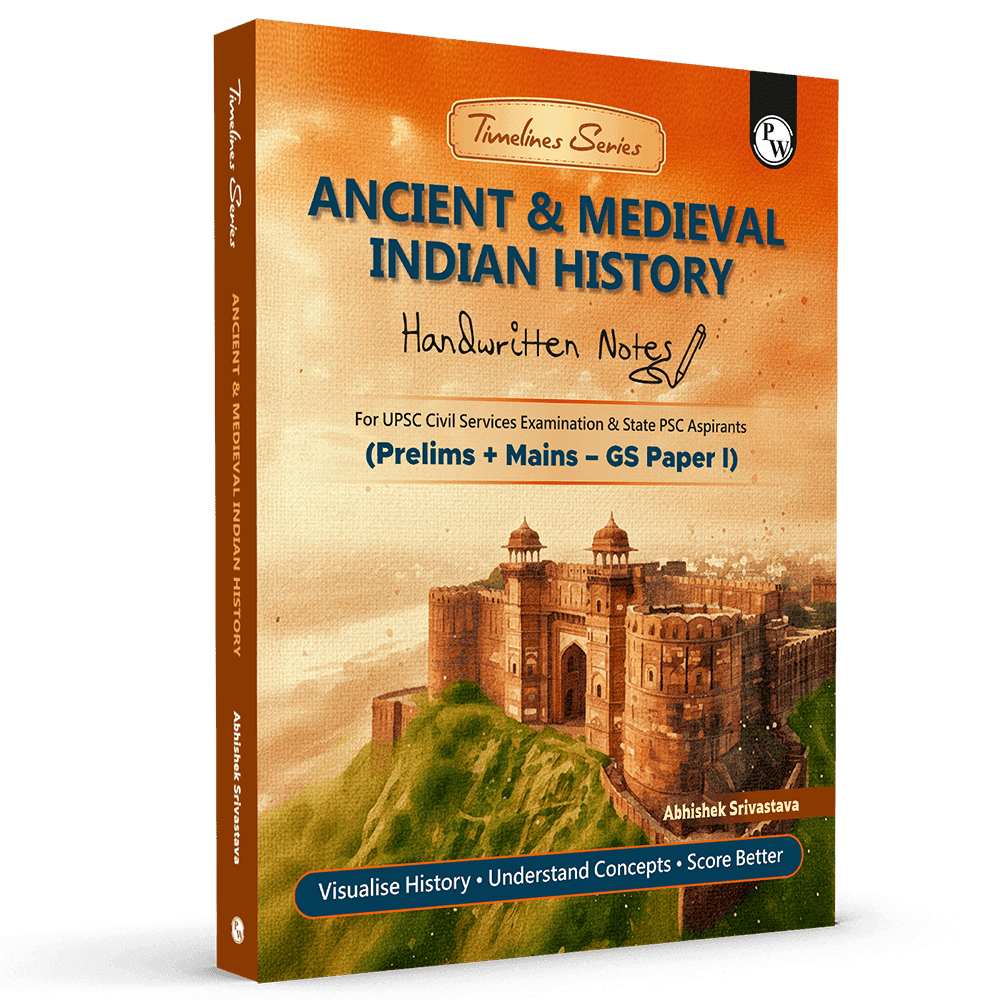 PW UPSC Prelims & Mains – GS Paper 1 Ancient & Medieval Indian History Handwritten Notes By Abhishek Srivastava Sir For UPSC | Timelines Series | History through Timelines, Maps & Mind Maps