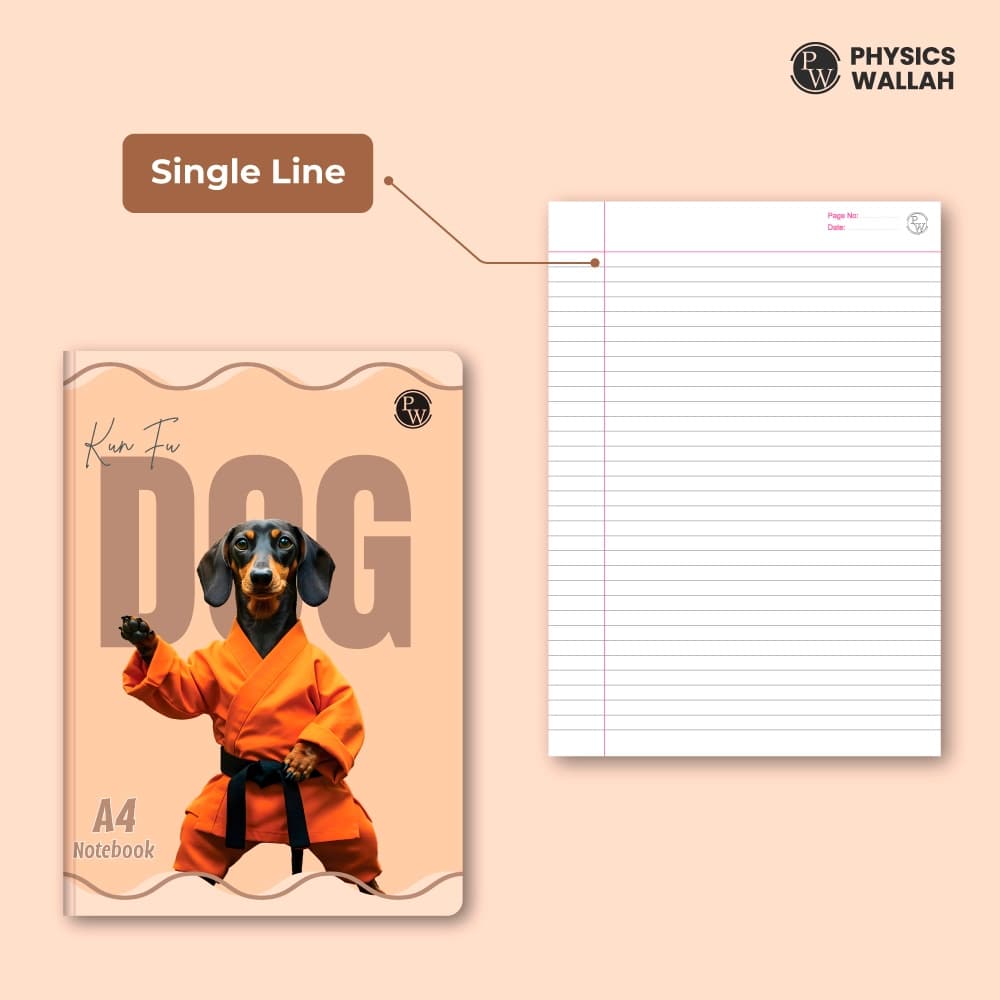 300 Pages A4 Notebook | Single line | Ruled Notebook for School, College & Office Use | Smooth Paper | Durable Cover
