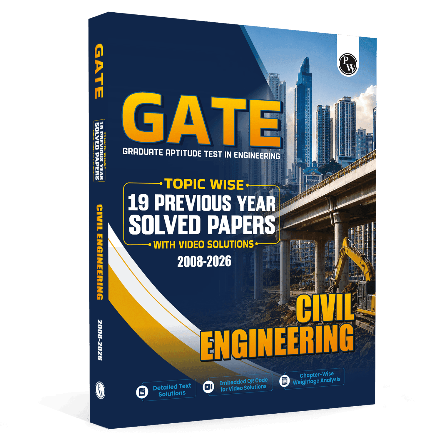  GATEWALLAH Civil Engineering Topicwise Previous Year Solved Papers (2026 - 2008) with Video Solutions For 2027 Exams | Detailed Text Solutions