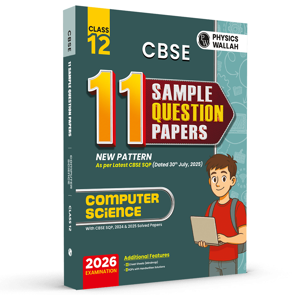 CBSE 12  Sample Question Papers Class 12 Computer Science For 2026 Board Exam (As Per Latest SQP Dated 30 July 2025) | 2024, 2025 Solved Paper, Mind Maps, Stepwise Marking
