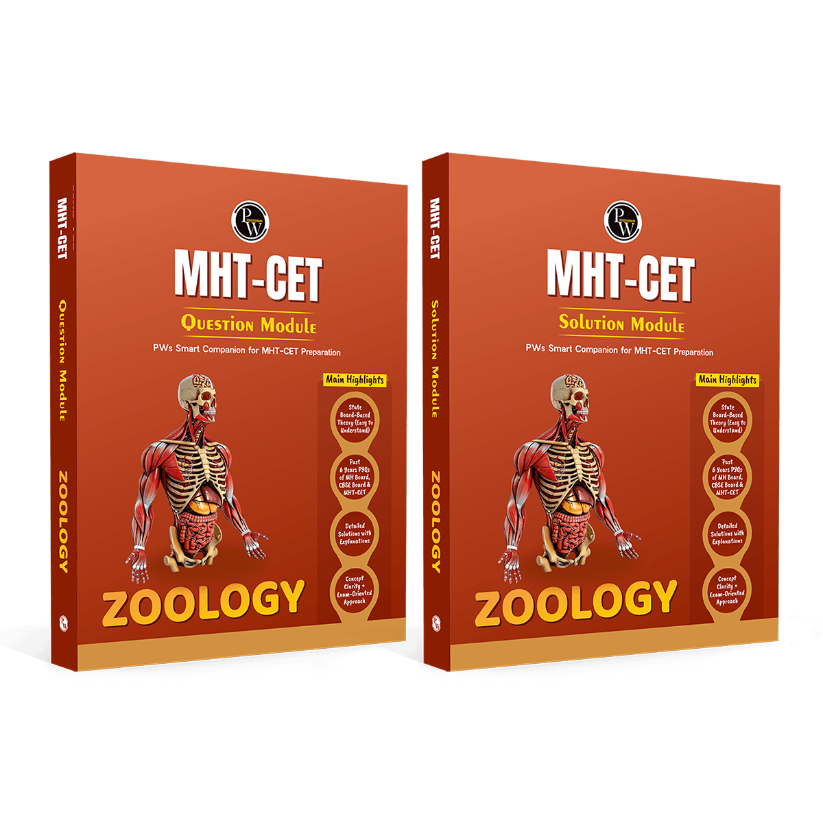 PW Maharashtra Board MHT-CET Zoolgy Question Bank & Solution Booklet Set of 2 Books | Theory plus PYQs of MHCET, CBSE & MH Boards | Detailed Solution Explanations 