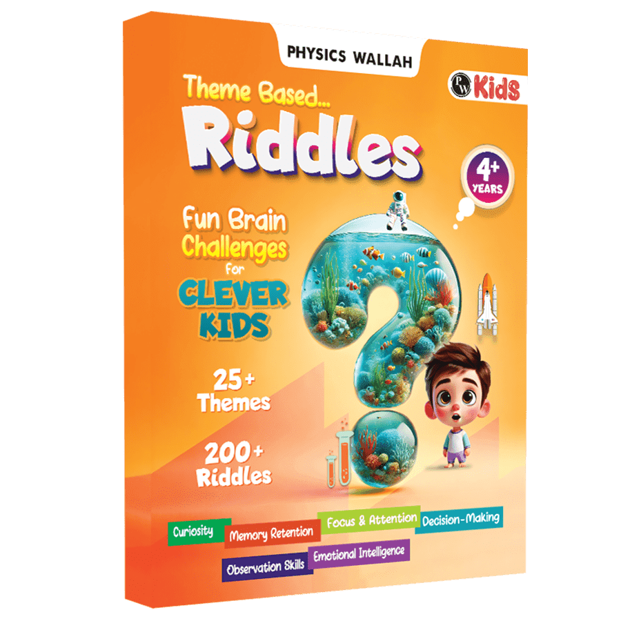 Riddles Book For Kids | 200+ Theme Based Riddles Book For 4+ Years Old | English Interactive Brain Teasing Riddle Activity Book For Growing Kids