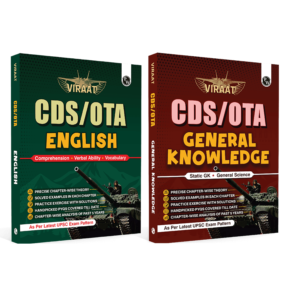 Viraat CDS OTA Book 2026 General Knowledge & English Combo Set of 2 Books | Past Questions (PYQ) 2026-21 | Chapterwise Theory, Solved Examples, Practice Exercises