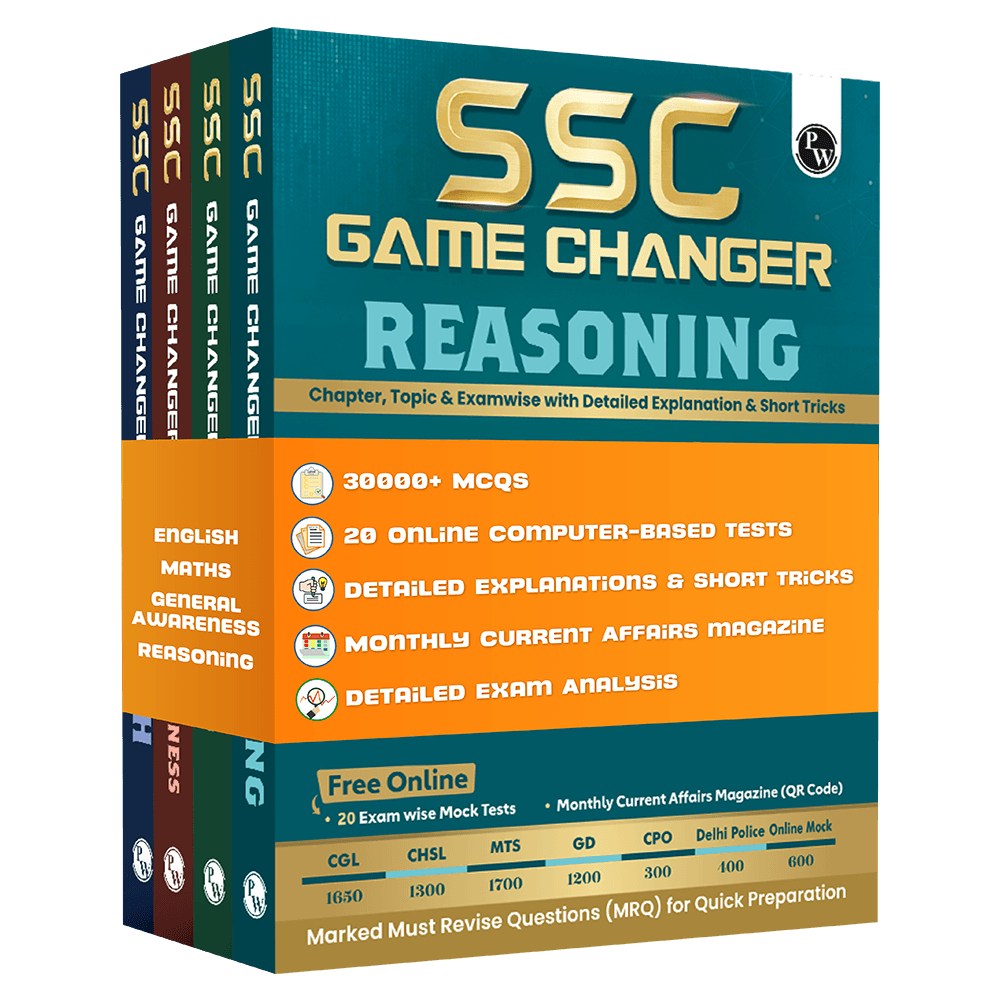 PW SSC Game Changer Combo of 4 Books - General Awareness, Maths, English & Reasoning For 2026 Exams | Chapter, Topic & Exam-wise PYQs | For CGL, CHSL, MTS, CPO, GD, Delhi Police, Steno