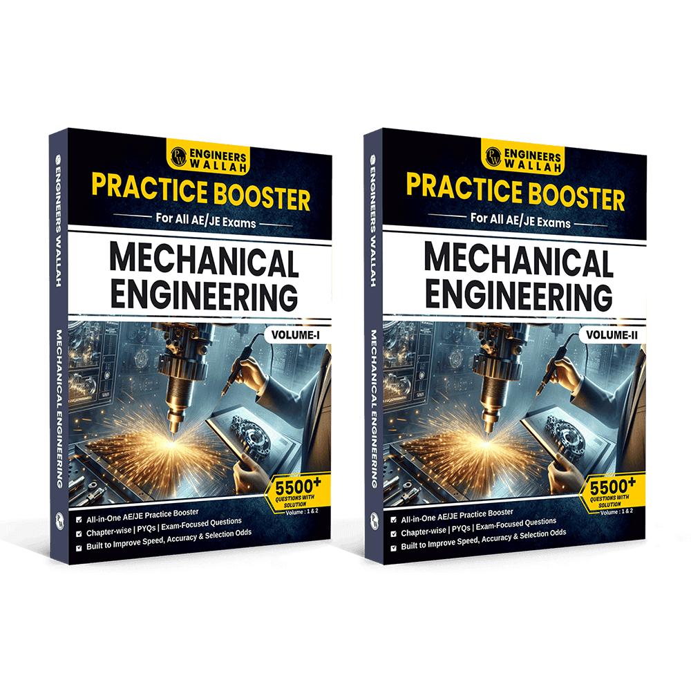 Engineers Wallah Practice Booster Mechanical Engineering Volume 1 & 2 For All AE & JE Exams Combo Set of 2 Books | Chapterwise Solved PYQs | 5500+ Solved Questions