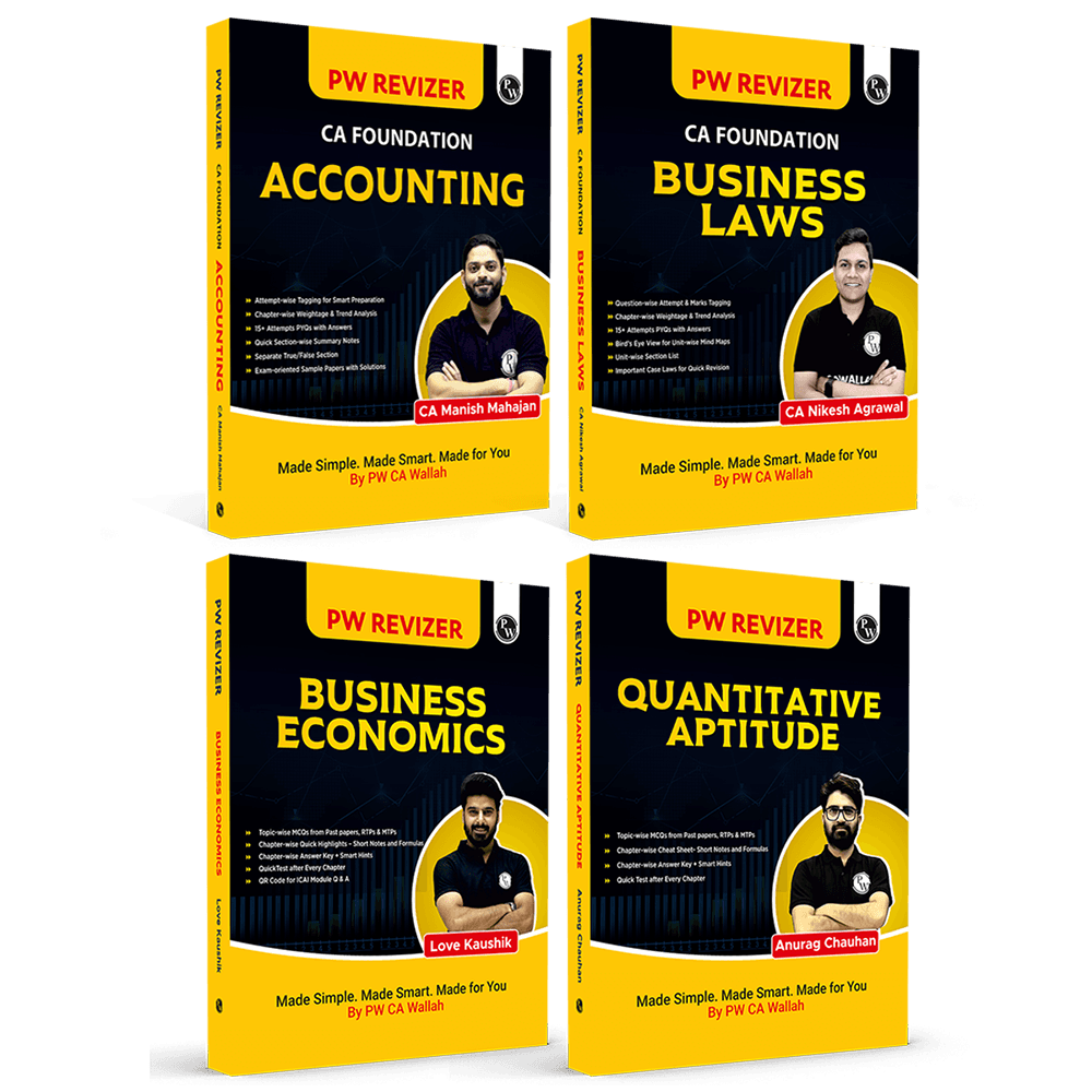 CA Foundation MCQ Revizer Book For Business Economics, Accounting, Business Laws & Quantitative Aptitude Combo Set of 4 Books