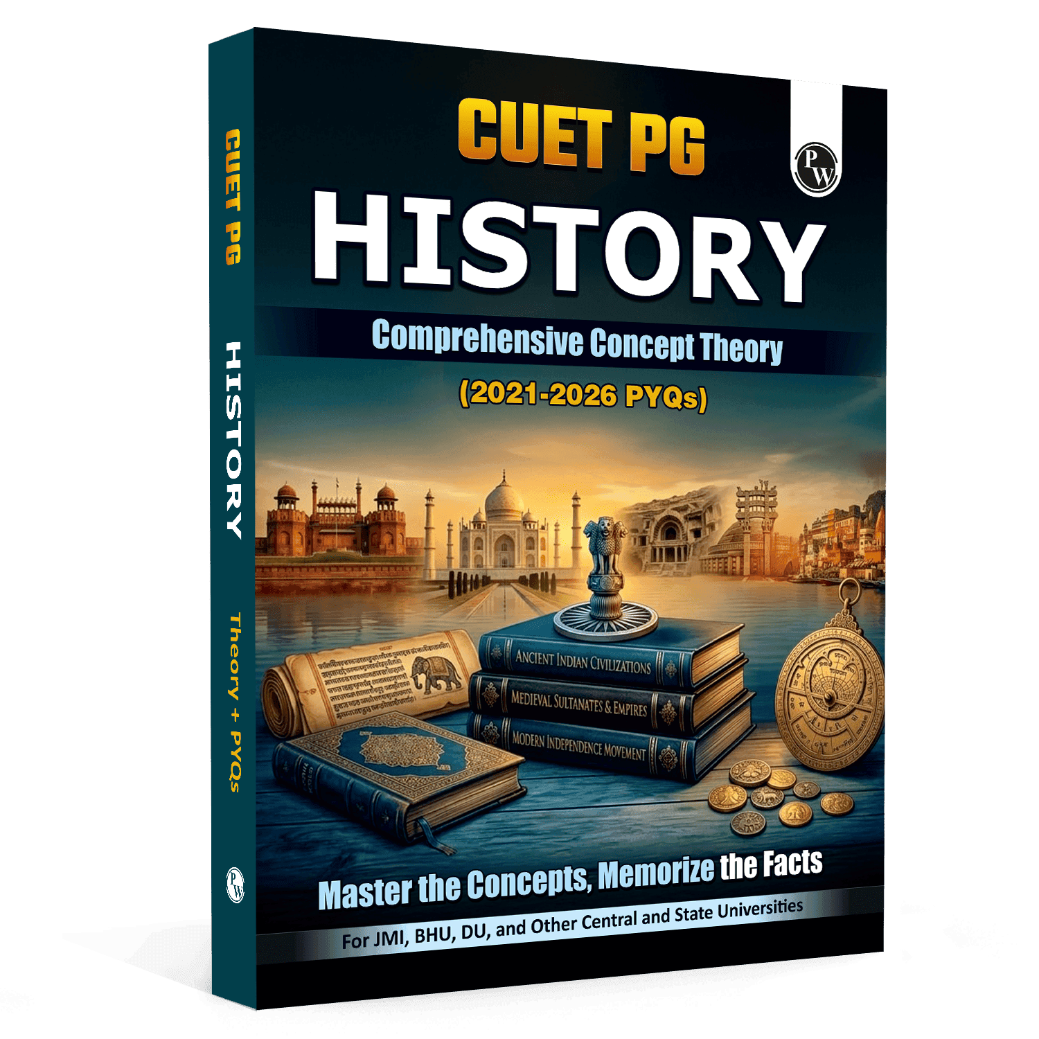 PW CUET PG History PYQ 6 Years and Concept Theory Book (2026-2021) | Ideal for JMI, BHU, DU, & Other Central & Universities