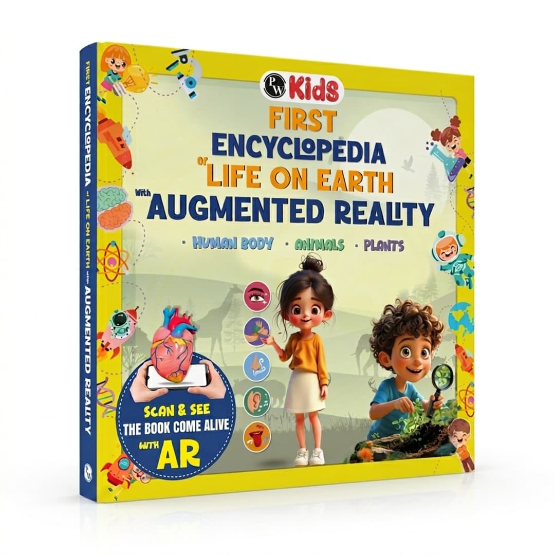First Encyclopedia Life on Earth with AR (Augmented Reality) - Human Body, Animals & Plants For Kids, Early Learning Activity Book, Encyclopedia For Kids