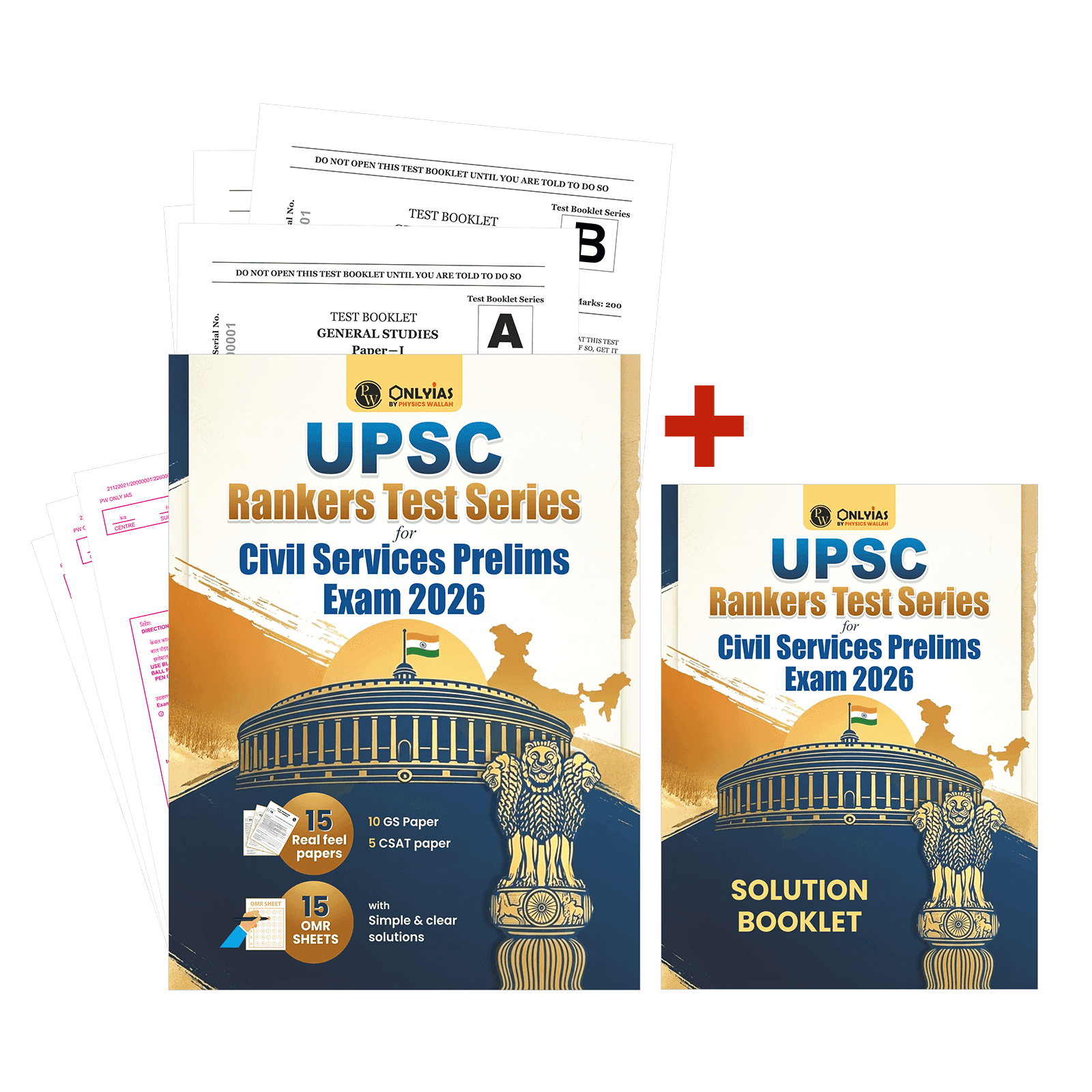 PW 15 UPSC Rankers Test Series 2026 Verified & Curated By Expert Faculties For Civil Services Prelims Exam | 15 Real Feel Papers & 15 OMR Sheets with Solution Booklet