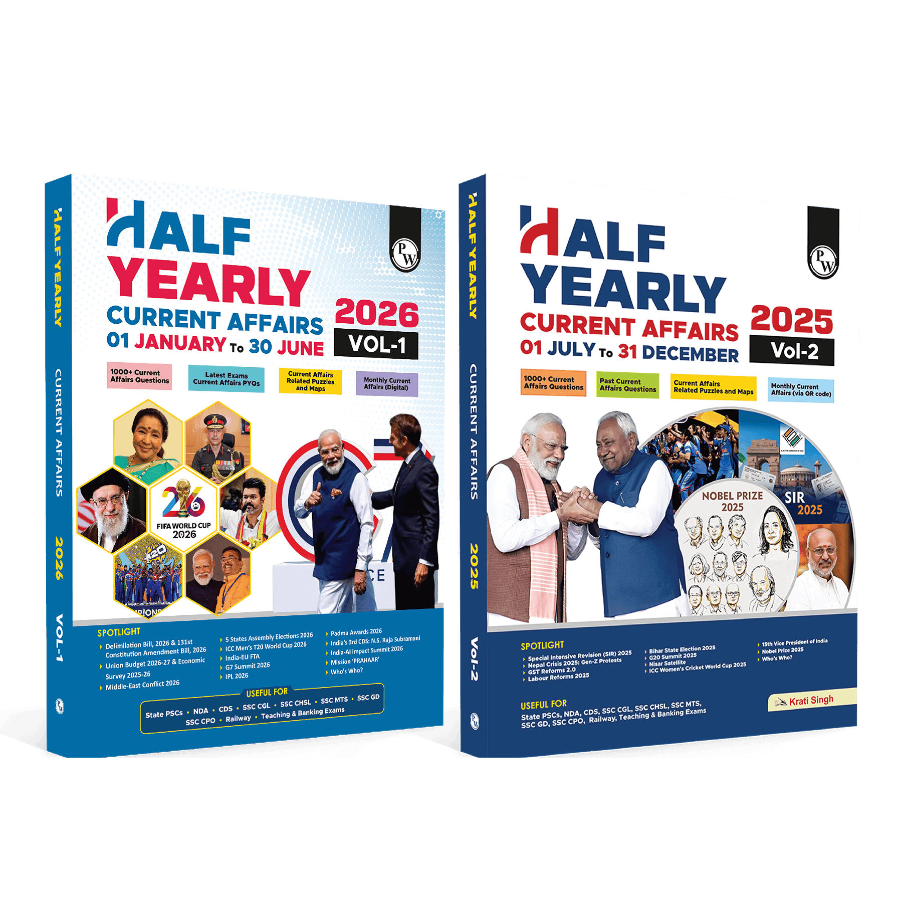 Half Yearly Current Affairs 2026 - Vol. 1 & 2 July 2025 to June 2026 Combo Set of 2 Books| For SSC, Banking, Teaching, Railway, Defence and Other Competitive Exams 2026-27