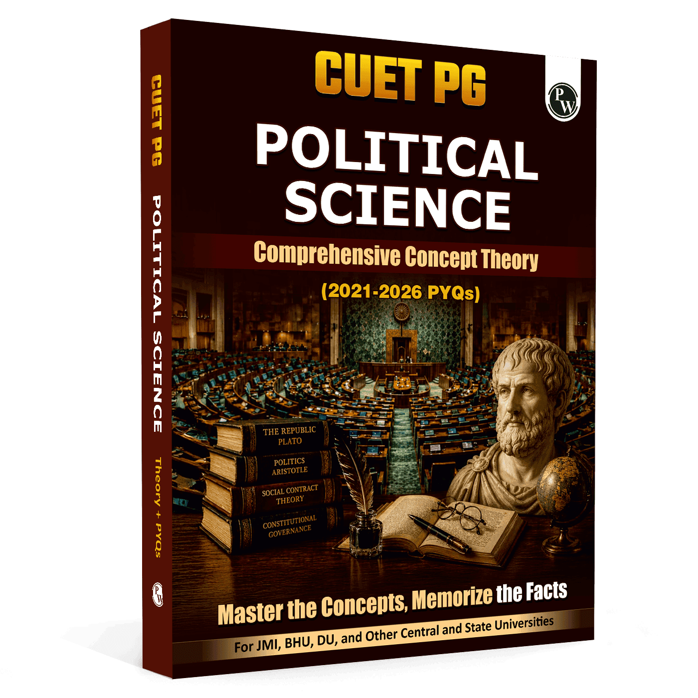 PW CUET PG Political Science PYQ 6 Years and Concept Theory Book (2026-2021) | Ideal for JMI, BHU, DU, & Other Central & Universities