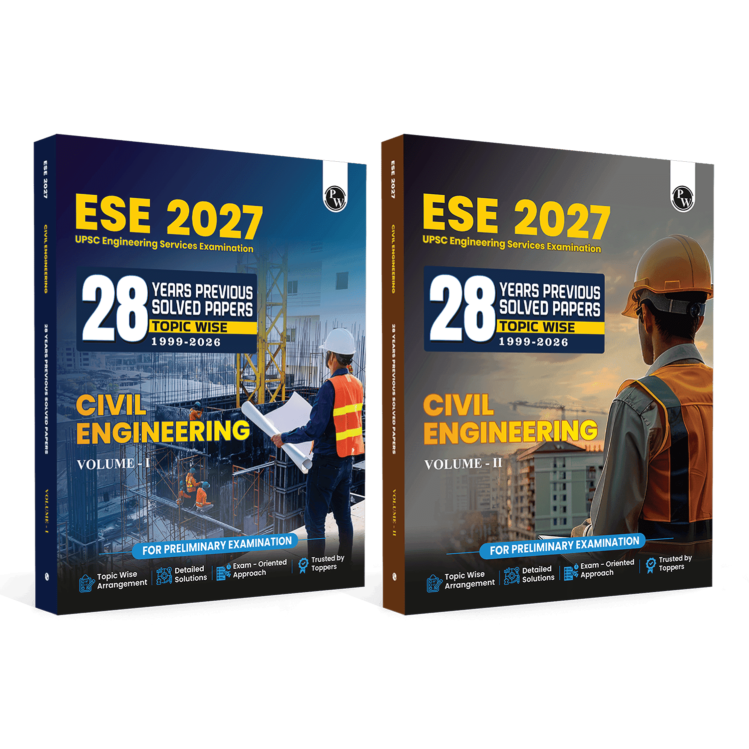 UPSC ESE 2027 Topicwise 28 Previous Years Solved Questions Civil Engineering Preliminary Examination Volume 1 & 2 Combo Set of 2 Books
