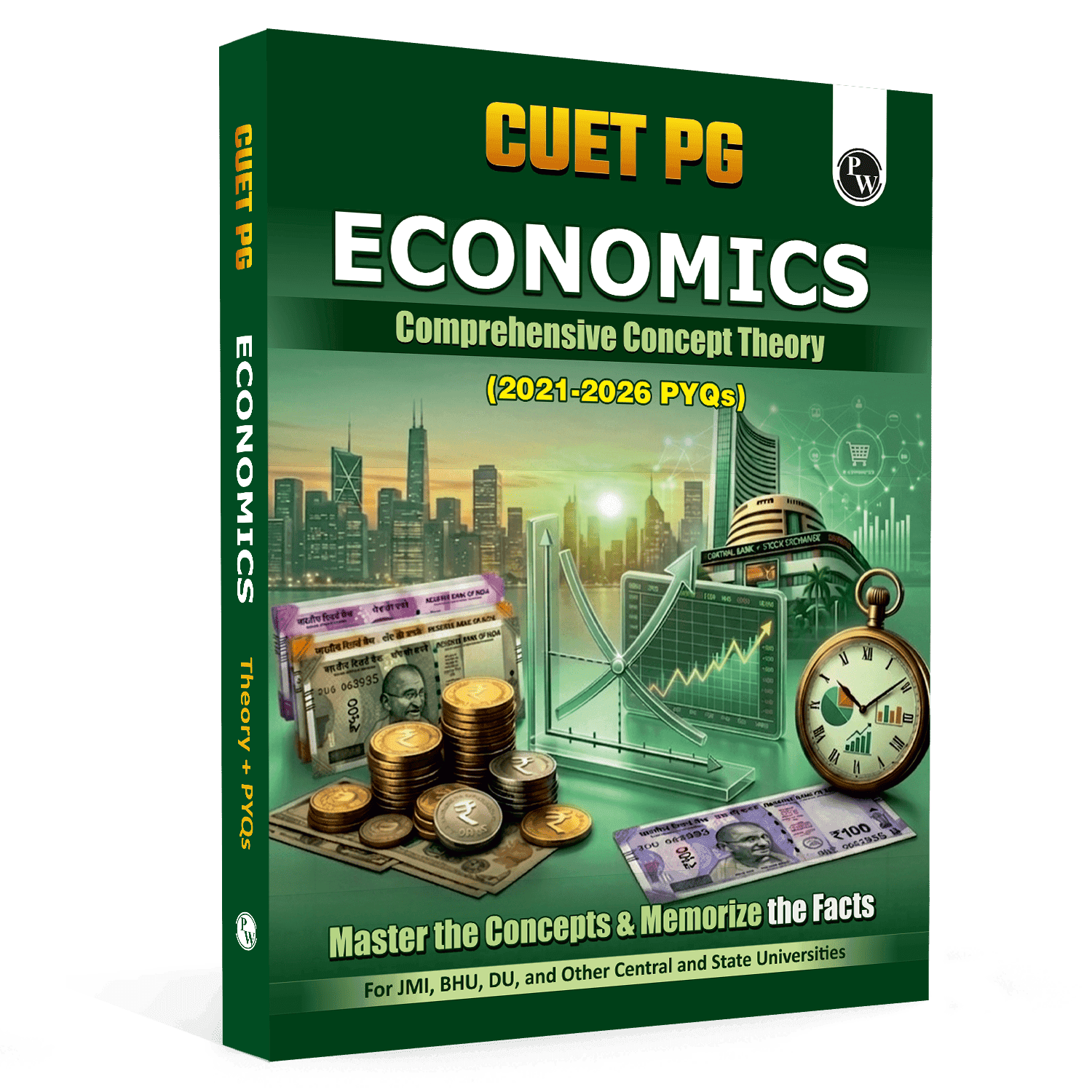 PW CUET PG Economics PYQ 6 Years and Concept Theory Book (2026-2021) | Ideal for JMI, BHU, DU, & Other Central & Universities
