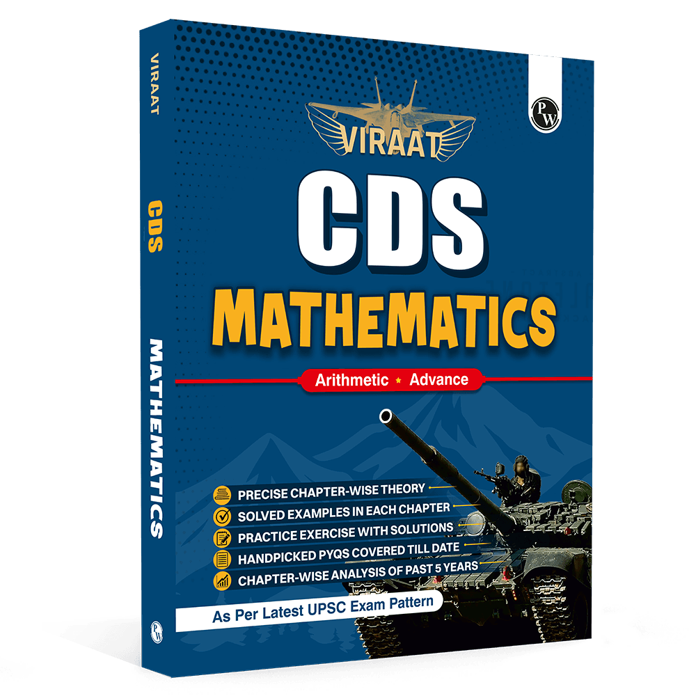 Viraat CDS OTA Book 2026 Mathematics | PYQ (2026-21) | Latest 2026 Solved Paper | Chapterwise Theory, Solved Examples, Practice Exercises & Past Year Questions