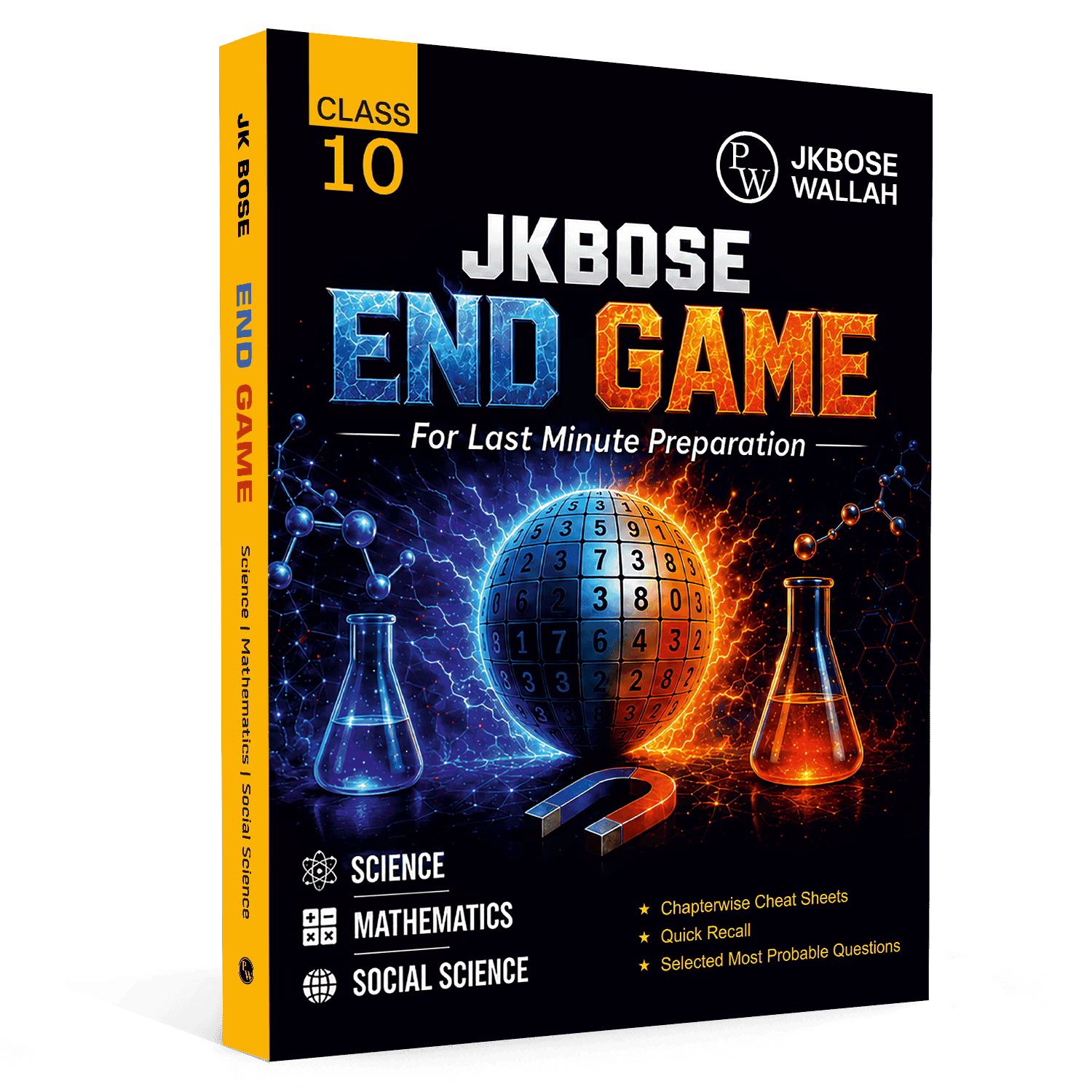 JKBose Class 10 End Game For Last Minute Preparation Book For 2027 Exams | Science, Mathematics and Social Science | Chapterwise Cheat Sheets, Quick Recall Selected Most Probable Questions