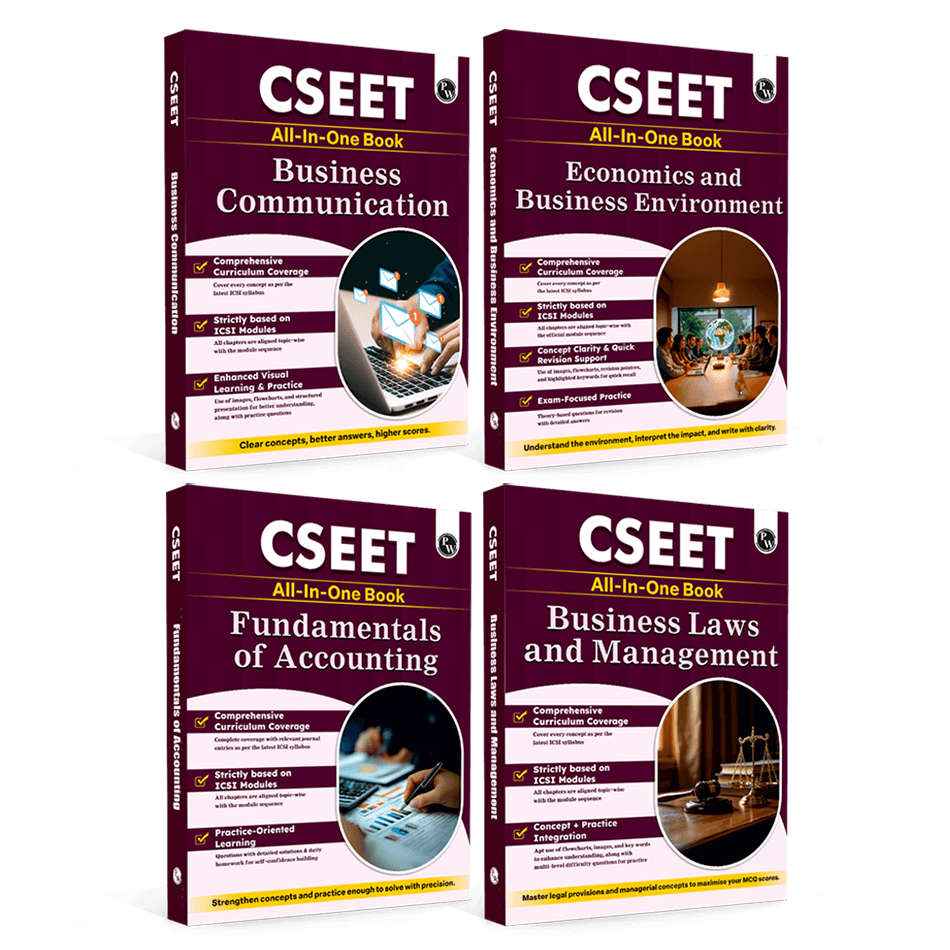 PW CSEET All in One Book Business Laws & Management, Economics & Business Environment, Business Communication, Fundamentals of Accounting For October 2026 Attempt